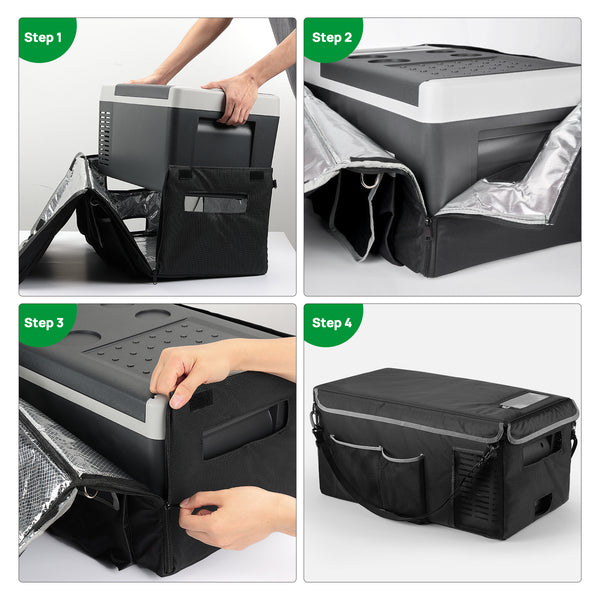 Sell on Amazon: 20 Quart(18L) Portable Car Refrigerator and Insulated Protective Cover Bag