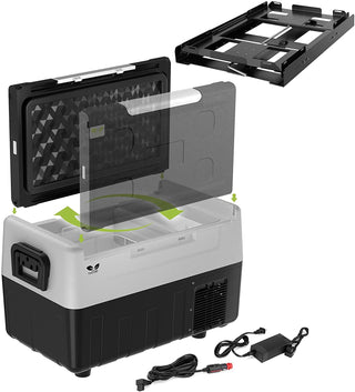 F40C4TMP 37 Quart (35L) Portable Car Freezer and Slide