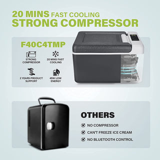 10 Quart (9L) Portable Car Freezer and Insulated Protective Cover Bag