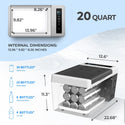 F40C4TMP 20 Quart (18L) Portable Car Freezer and Insulated Protective Cover Bag (Japan)