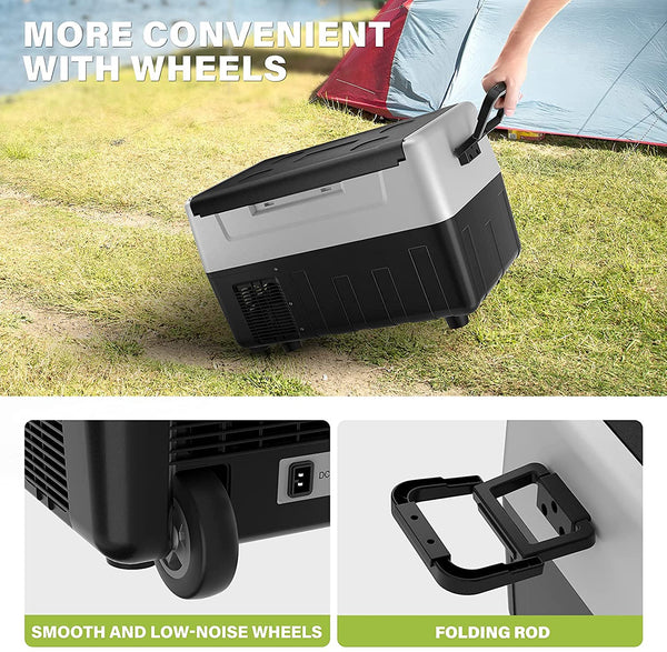 F40C4TMP 37 Quart (35L) Portable Car Freezer and Slide
