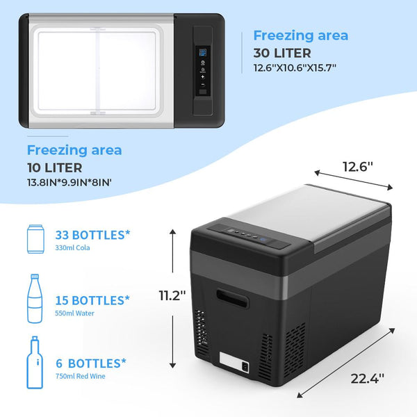 Portable Car Cooler/ Freezer for 30 Quart (28L)